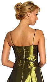 Spaghetti Strapped Long Prom Dress — back