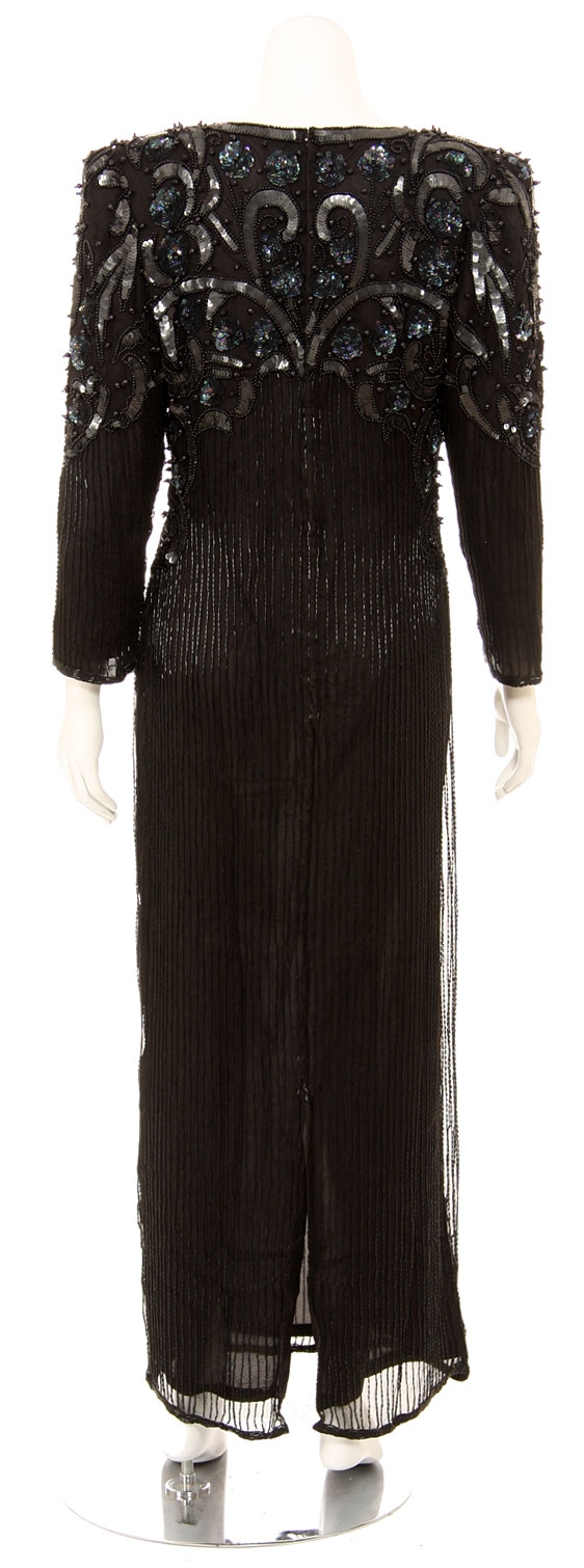 Full Length Sophisticated Evening Gown — back