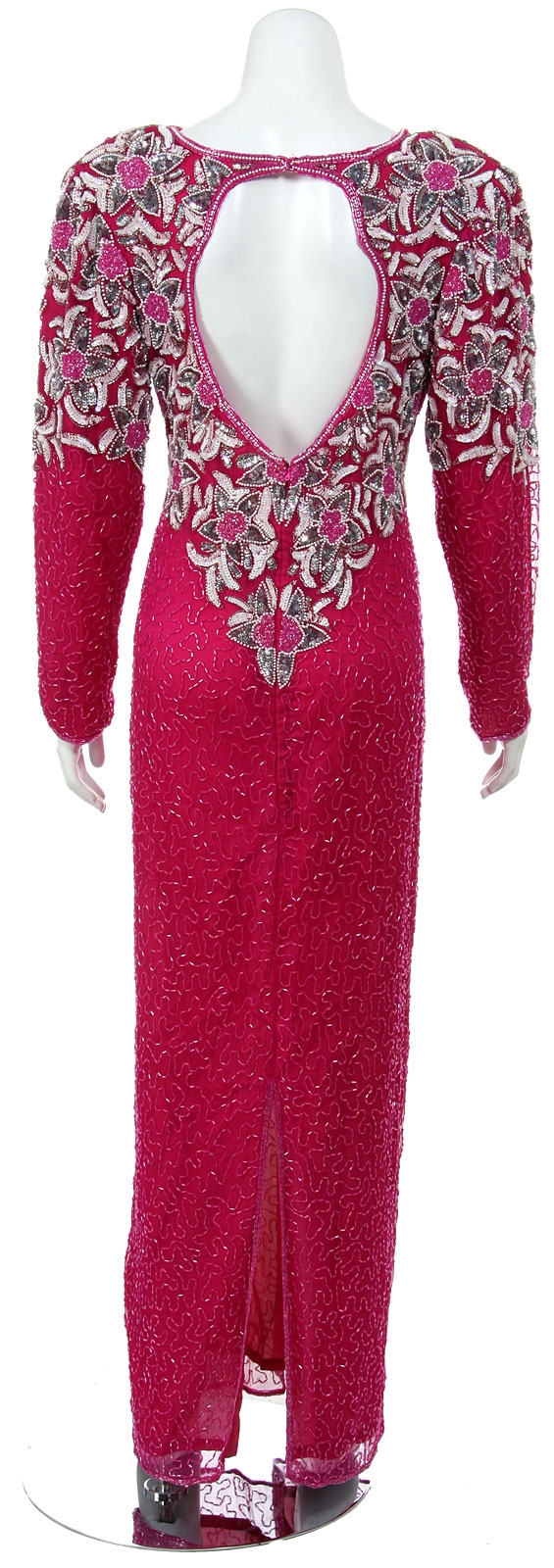 Full Length Sequined Formal Gown  — back