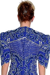 Sweetheart Full Length Beaded Formal Gown — back