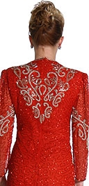 Sweetheart Neck Beaded Formal — back