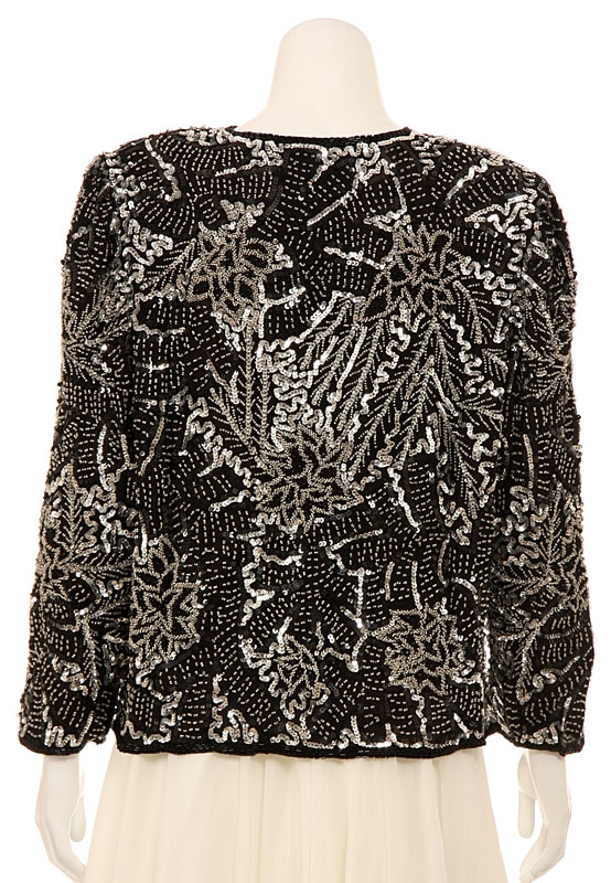 Fully Sequined Long Sleeve Jacket — back