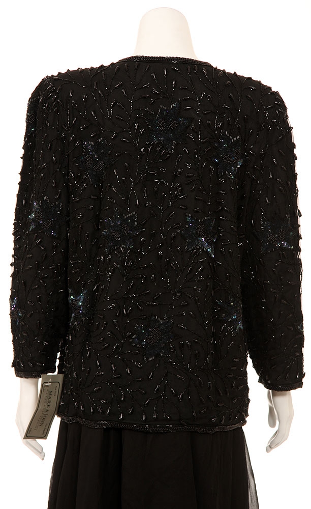 Hand Beaded Floral Design Jacket — back