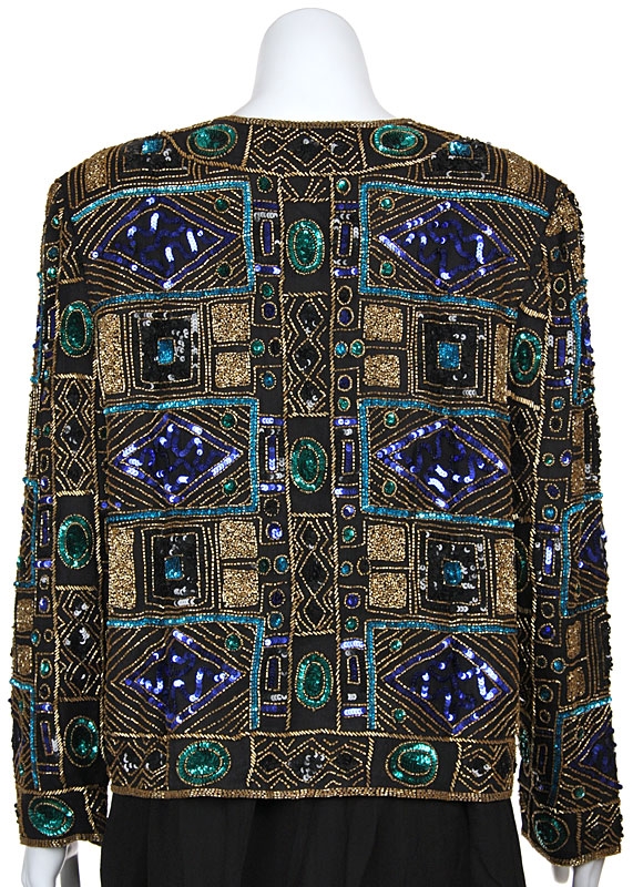 Multi-Colored Sequin Beaded Jacket — back