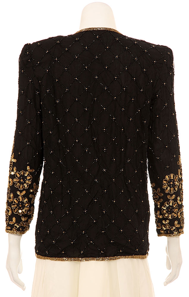 Growing Spring Garden Hand Beaded Jacket — back