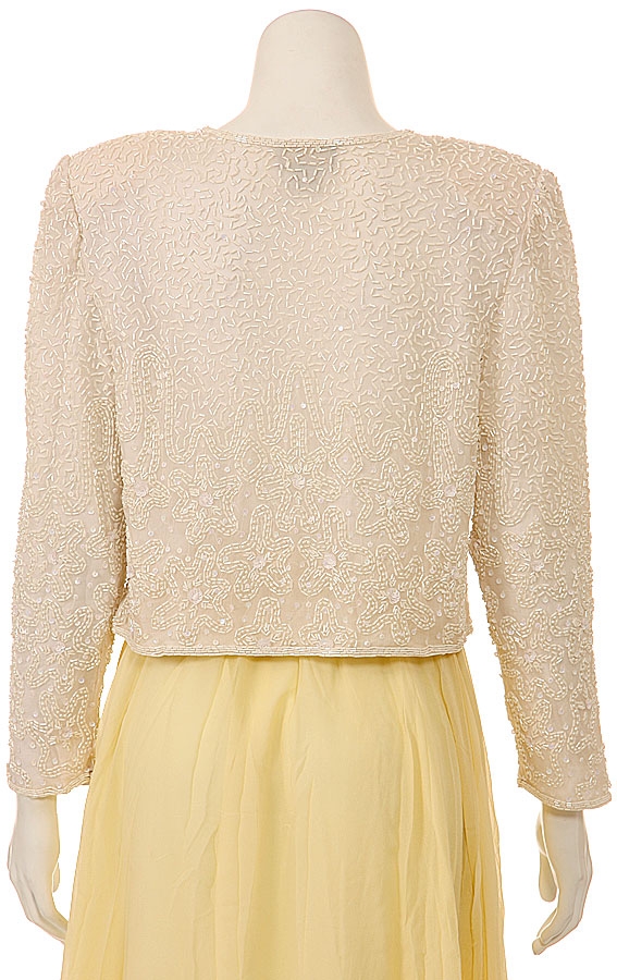 Elegantly Designed Fully Beaded Jacket — back