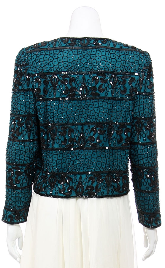 Hand Beaded and Sequined Medium Jacket — back