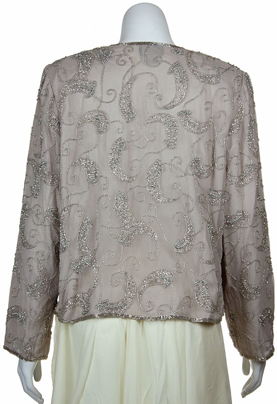 Semi-Circular Floral Print Jacket — back