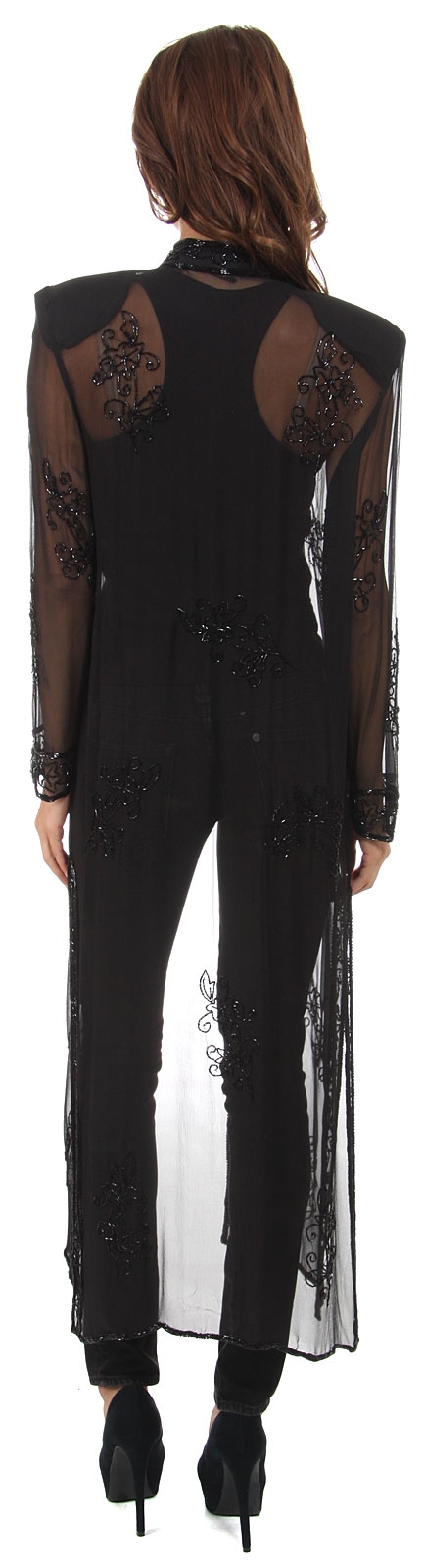 Full Length Sheer Long Jacket — back
