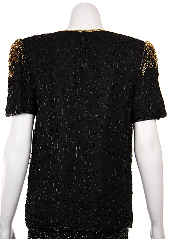 Hand Beaded Sequin Blouse — back