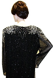 Full Beaded Sequin Formal Dress — back