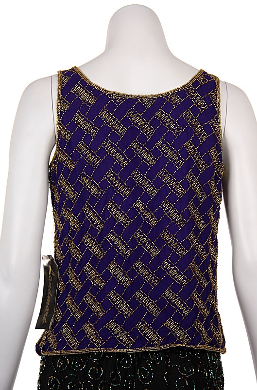 Diagonal Bead Design Tank Top — back