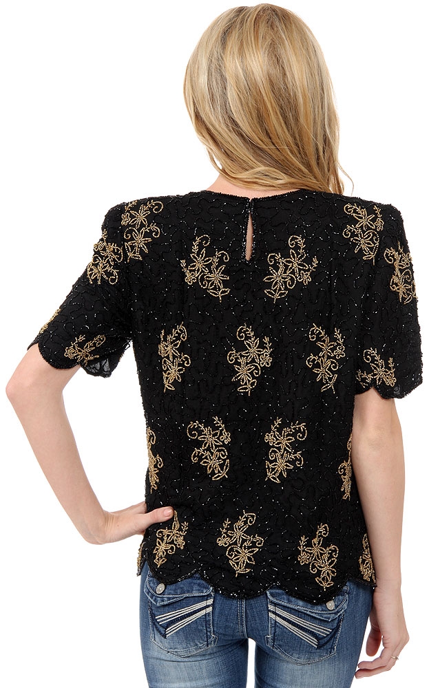 Beaded Formal Blouse — back