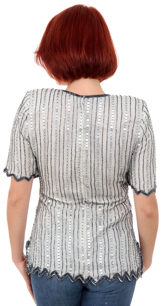Cheerful Star Hand Beaded Blouse — back