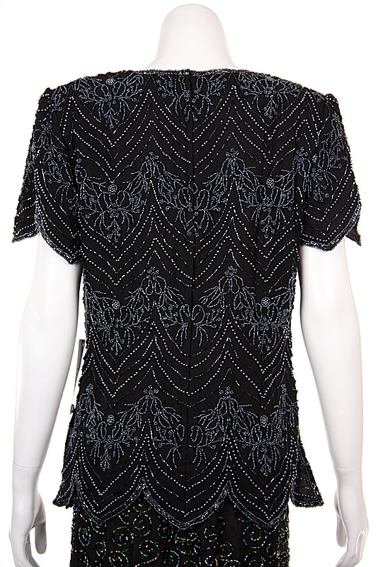 Symmetrical Hand Beaded Blouse — back