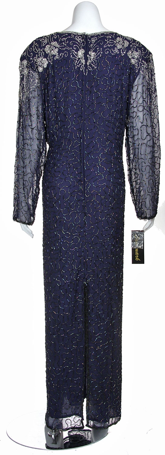 Floral Print Mother of the Bride Formal Dress — back