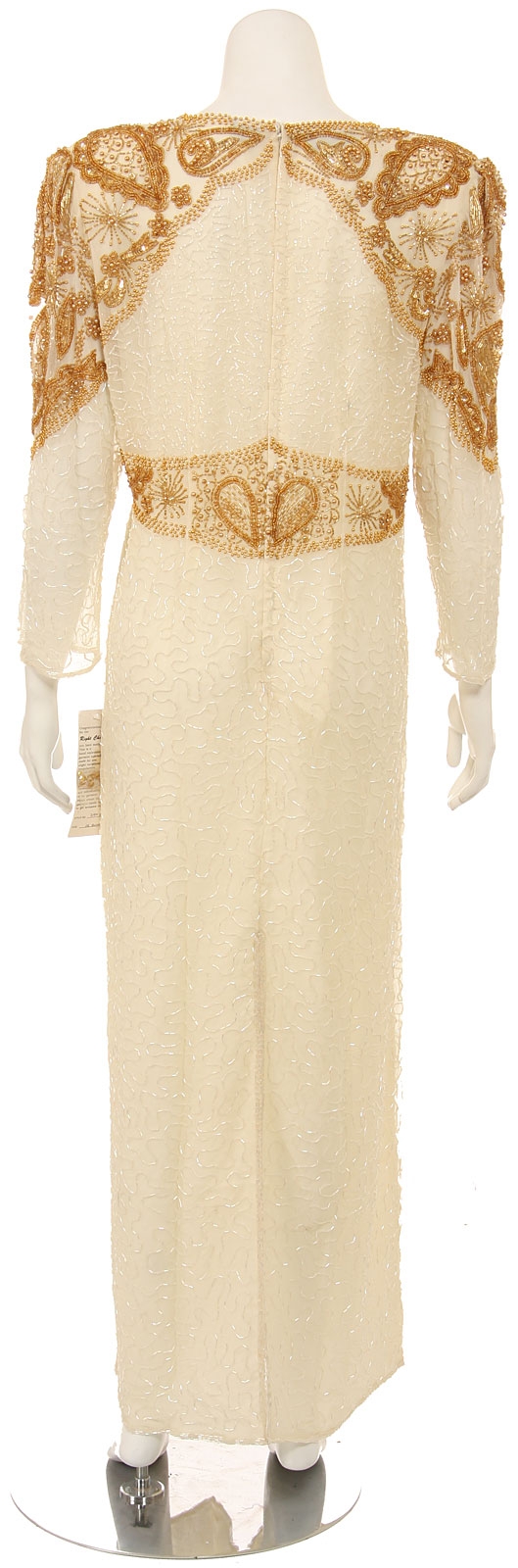 Multi-Pattern Sequin Designed Evening Dress — back
