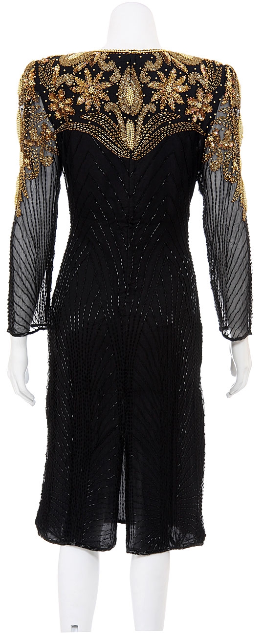 Galaxy Hand Beaded Formal Dress — back