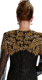 Leafy Bead Full Length Gown — back