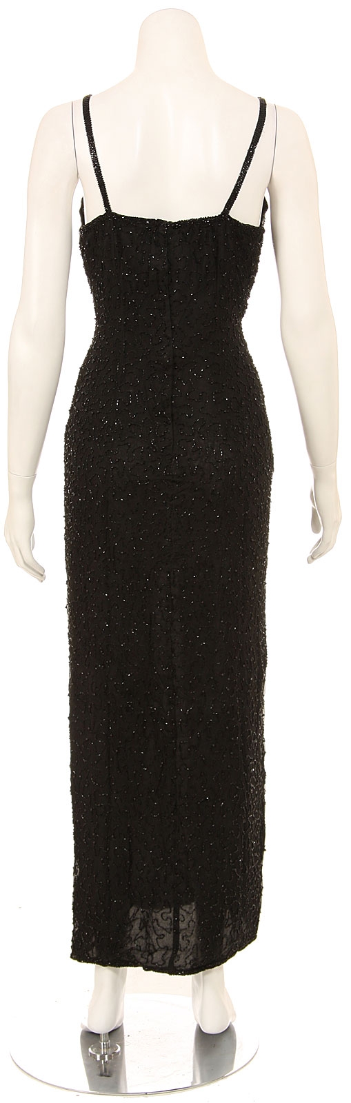 Dark Night Hand Beaded Long Formal Dress — back