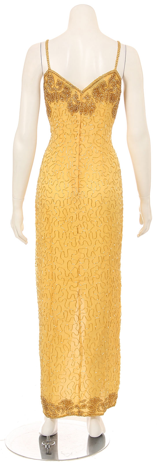 Golden Rush Hand Beaded Long Dress — back
