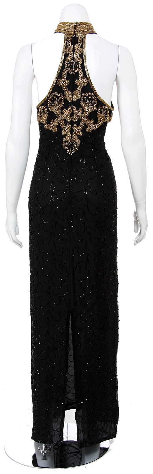 Captivating Hand Beaded/Sequined Full Length Dress — back