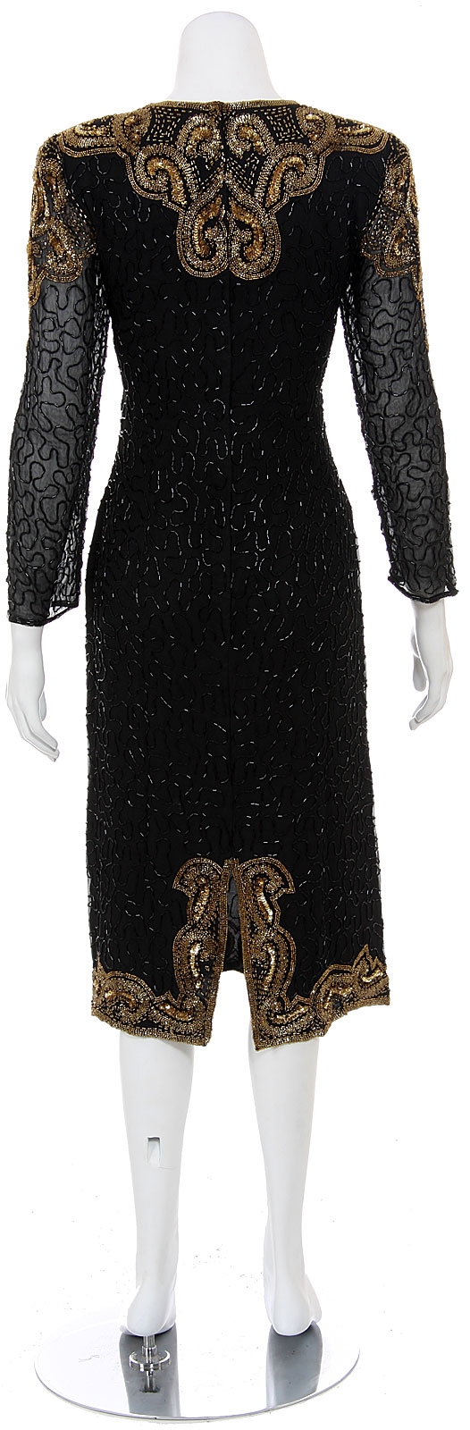 Flutter Hearts Hand Beaded Dress — back