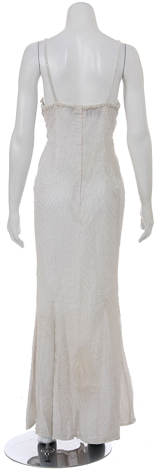 Winter Fresh Hand Beaded Dress — back