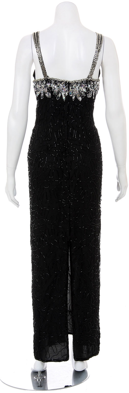 Sparkling Crystals Hand Beaded Formal Dress — back
