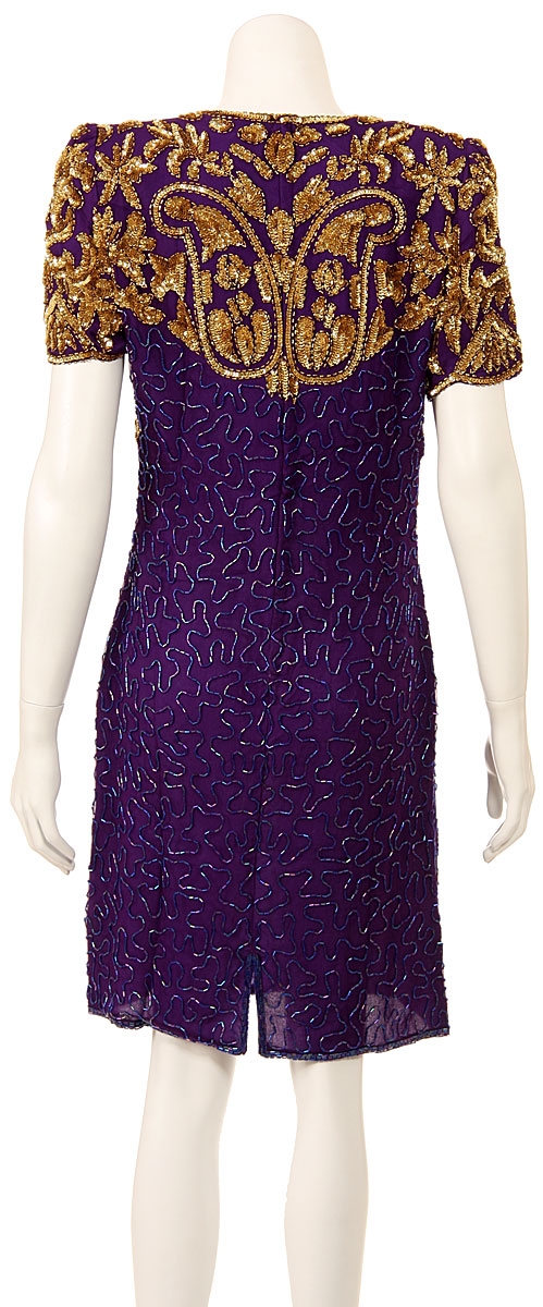 Fully Sequined Cocktail Dress — back