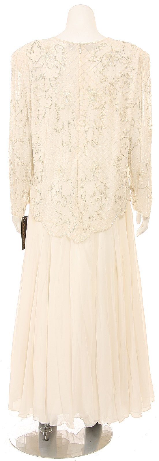 Long Sleeve Full Length Evening Gown — back
