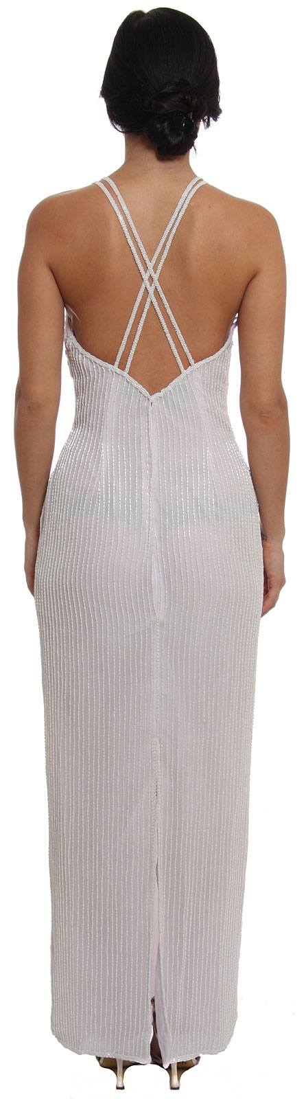 Transparent Top an Long Evening Dress — back