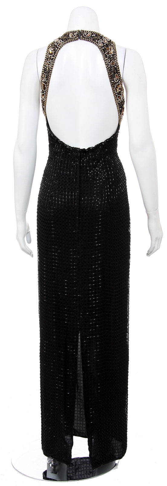 Hand Beaded and Sequined Formal Dress — back