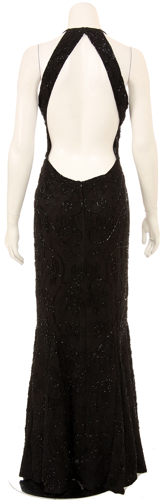 Full Length Elegant Sleeveless Evening Gown — back