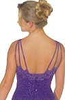 Triple Strapped Fully Beaded Flare Dress — back