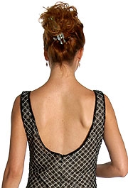 Diagonal Beaded Full Length Formal Dress — back
