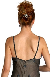 Miniature Floral Beadwork Formal Dress — back