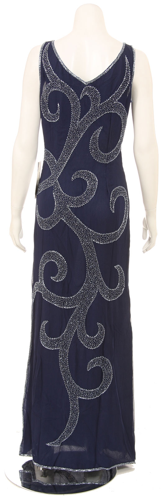 Full Length Sequined Designed Evening Gown — back
