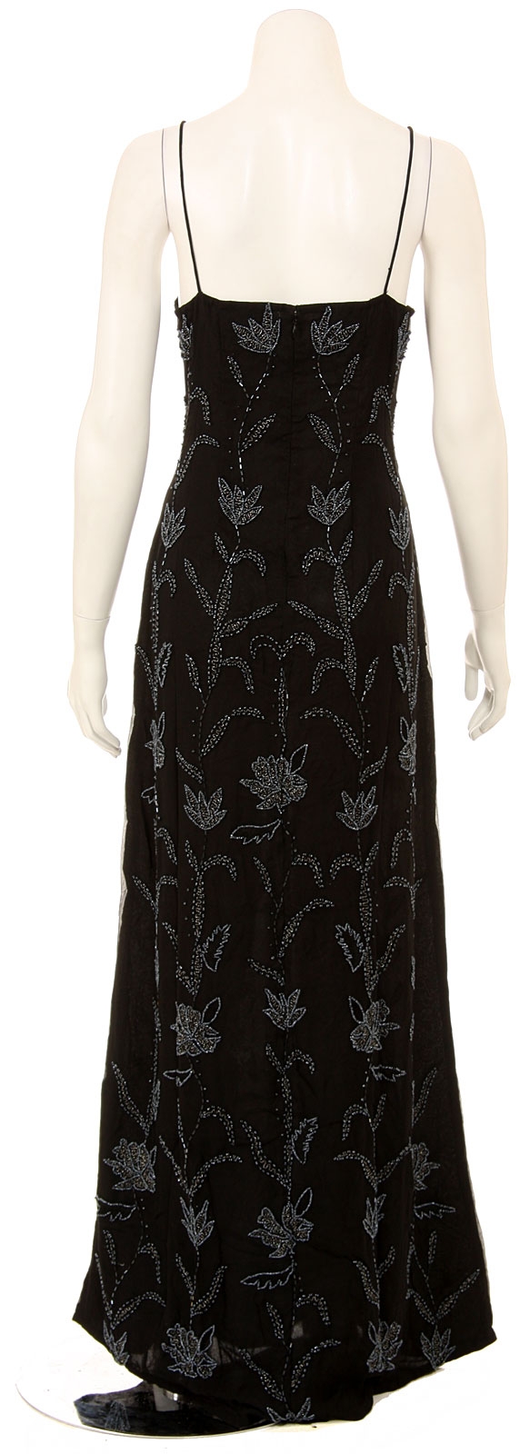 Covered in Flowers Hand Beaded Formal Dress — back