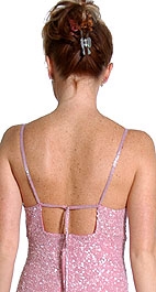 Tie Back Fully Beaded Gown — back