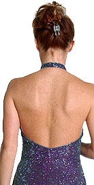 Halter Neck Fully Beaded Gown — back