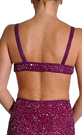 Sequin Beaded Gown — back