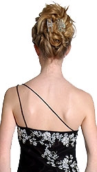 Asymmetrical One Shouldered Cocktail Prom Dress — back