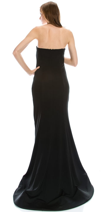 Strapless Sweetheart Neck Floor Length Formal Evening Dress — back