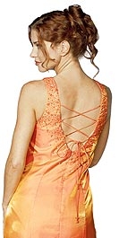 Criss Crossed Mermaid Cut Dress — back