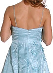 Floral Blue A-Line Dress — back