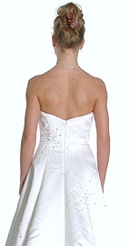 Off Shouldered Radiating Bead Bridal Gown — back