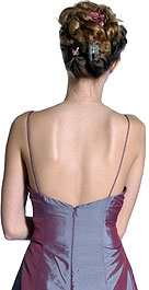 Spaghetti Strapped and Flower Applique Dress — back