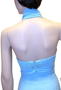 Strapless Prom Dress with Front Sash — back
