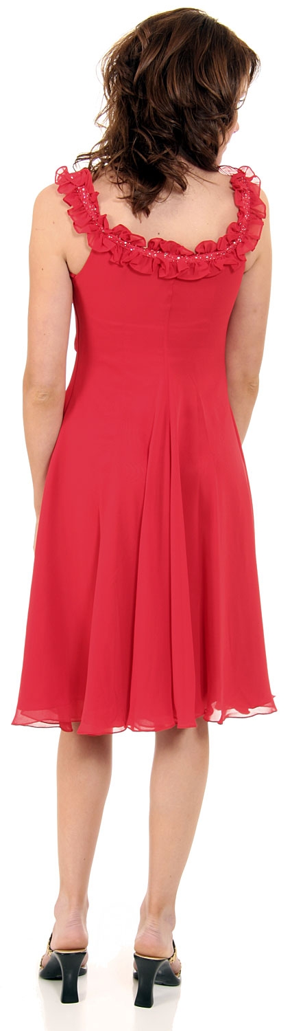 Ruffled Short Cocktail Prom Dress — back